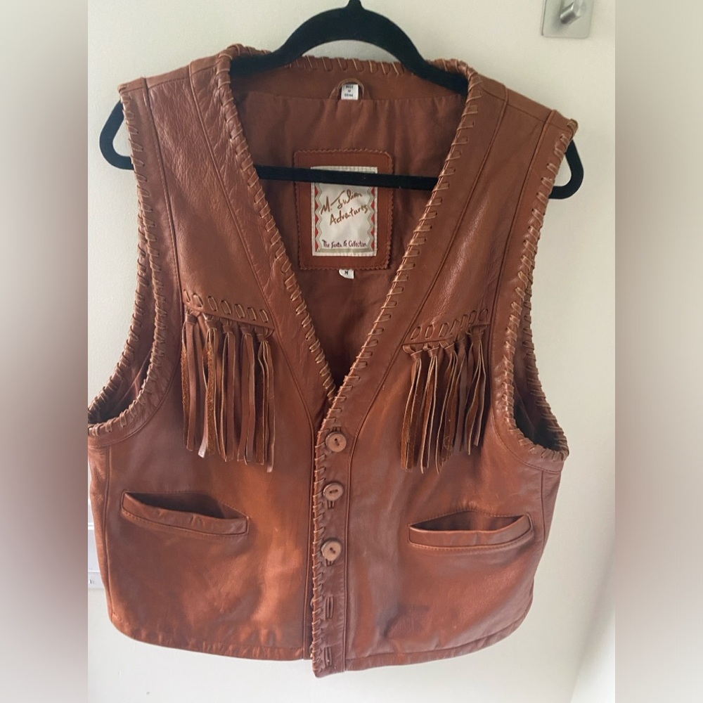 Mens leather vest